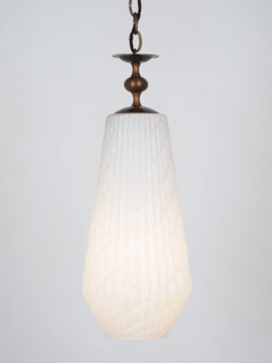 Lampada a Sospensione in Vetro Bianco #4438