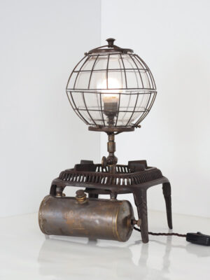 Lampada da Tavolo in Ottone e Ghisa #4447