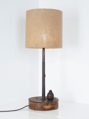 Lampada da Tavolo con Paralume in Juta #4449