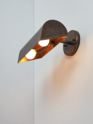 Adjustable Aged Brass Wall Sconce #4554