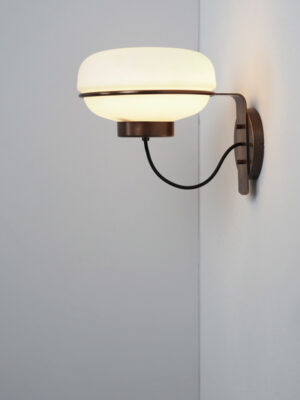 Elegant Brass & Opaline Sconce #4563