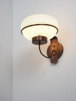 Elegant Brass & Opaline Sconce #4563