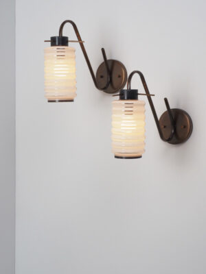 Patinated Brass Wall Sconce #4585