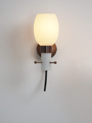 Brass & Opaline Sconce #4589