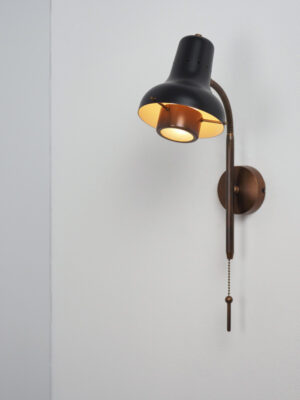 Adjustable Brass & Metal Black Sconce #4595