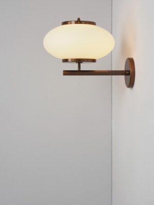 Elegant Brass & Opaline Sconce #4622